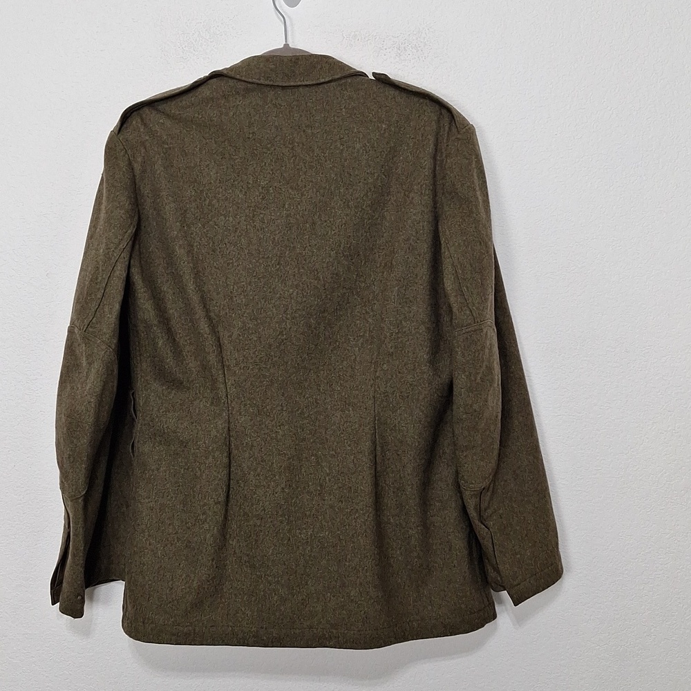 Vintage 1960 WAGNER & Co. British Army Wool Field Olive Military Jacket Size L - Picture 5 of 9